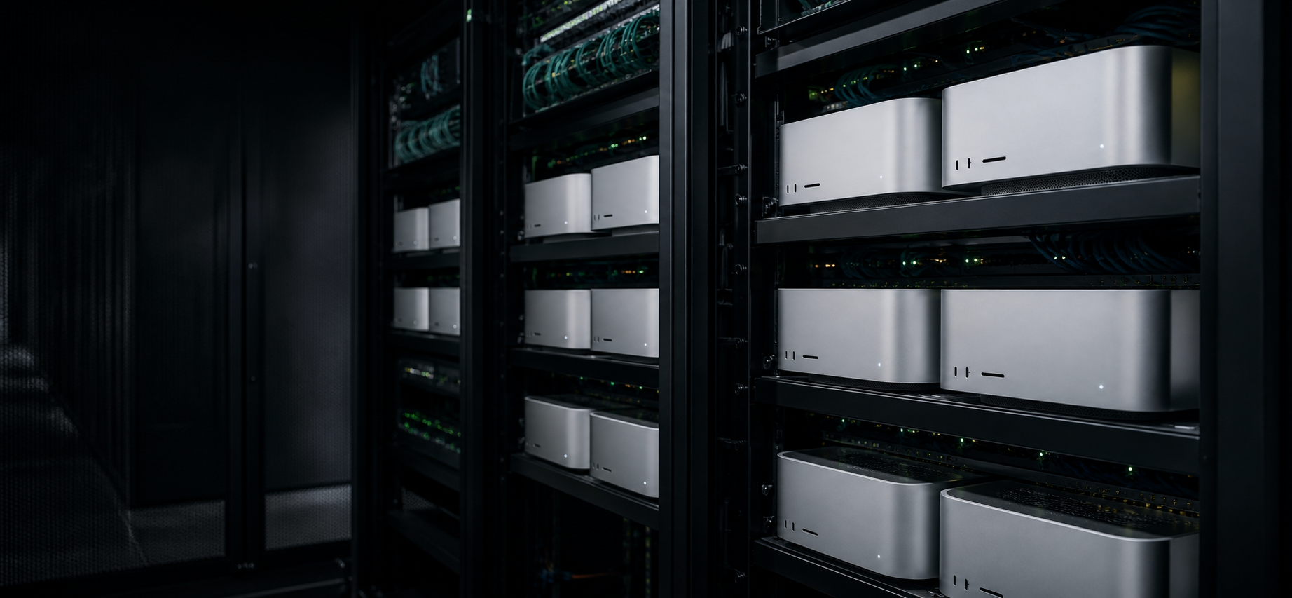 Dedicated compact AI servers hosted in secure datacenter racks